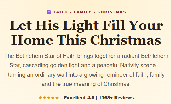 ✨ Last Day – 50% OFF! ✝️ Bethlehem Star of Faith – Lighted Nativity Wall Decor